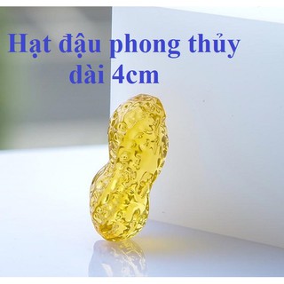 Củ lạc (hạt đậu phộng) dài 4cm bằng pha lê, biểu tượng của may mắn & tài lộc như ý