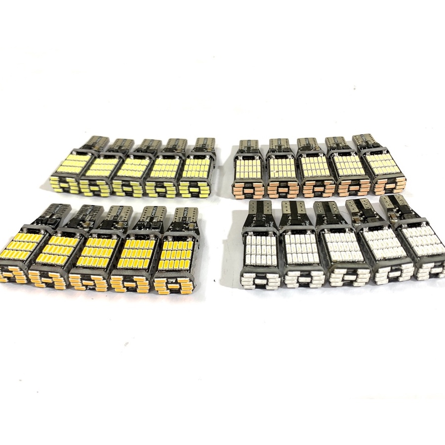 Đèn LED Chân T15/T10 Dùng Thay Thế Đèn Báo Rẽ, Xi Nhan, Đèn Lùi Cho Ô Tô, Xe Máy 45 Mắt Chip 4014