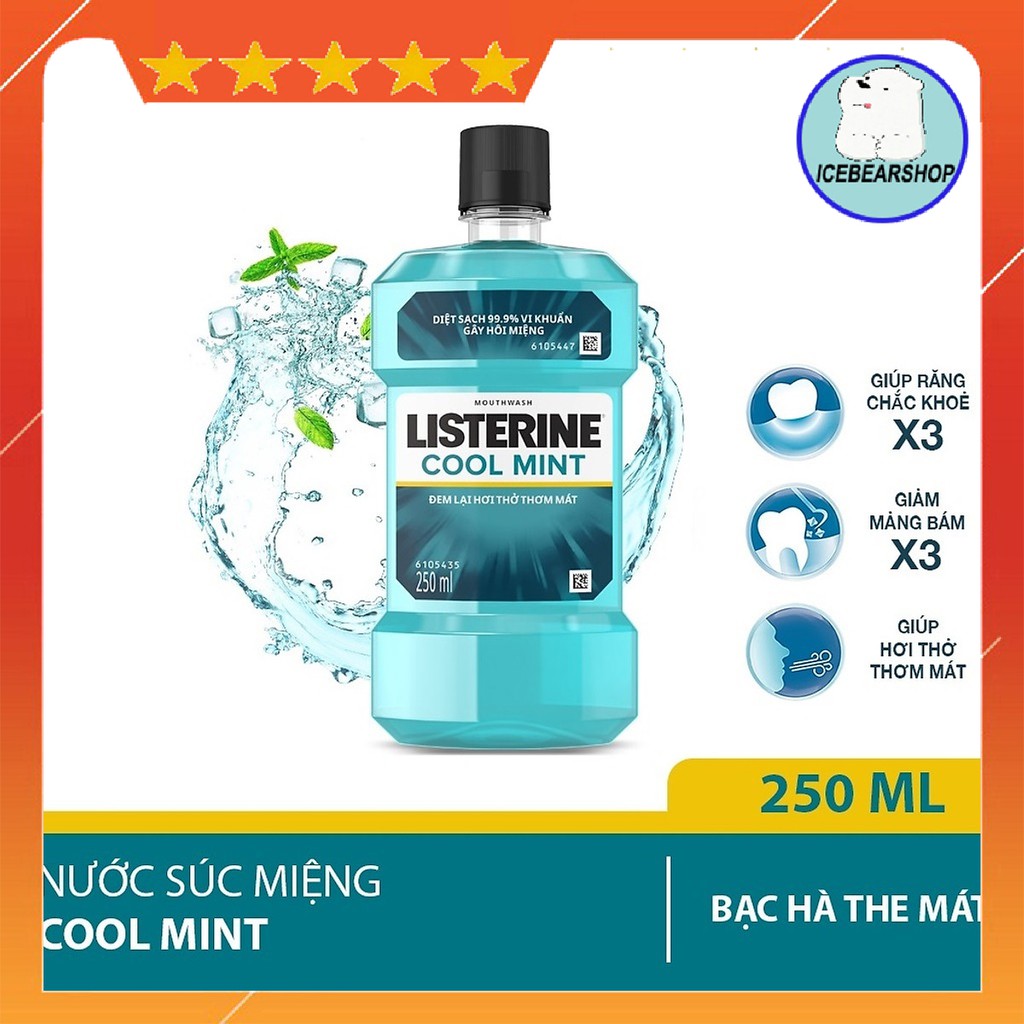 Nước Súc miệng Listerine Cool Mint 250ml/750ml