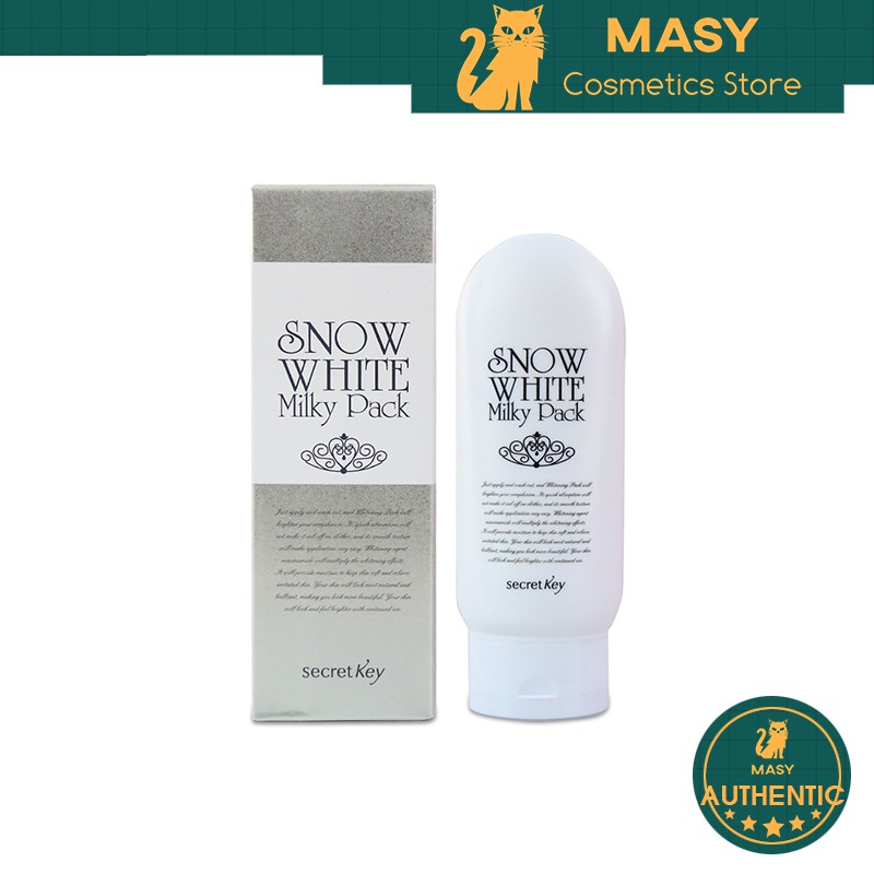 Kem ủ trắng toàn thân Secretkey Snow White Milky Pack 200ml