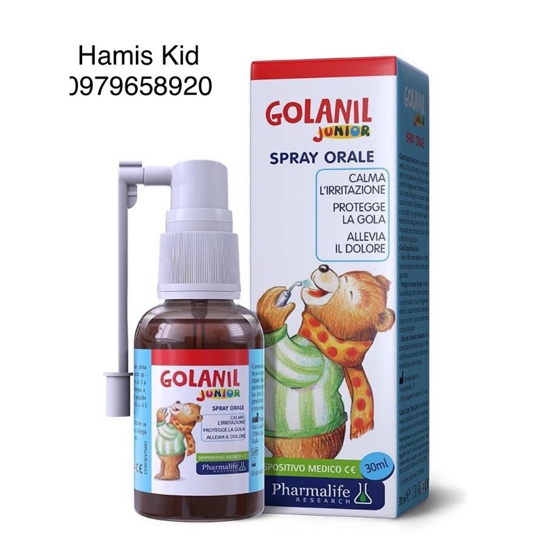 (CHÍNH HÃNG) GOLANIL JUNIOR xịt họng cho bé yêu