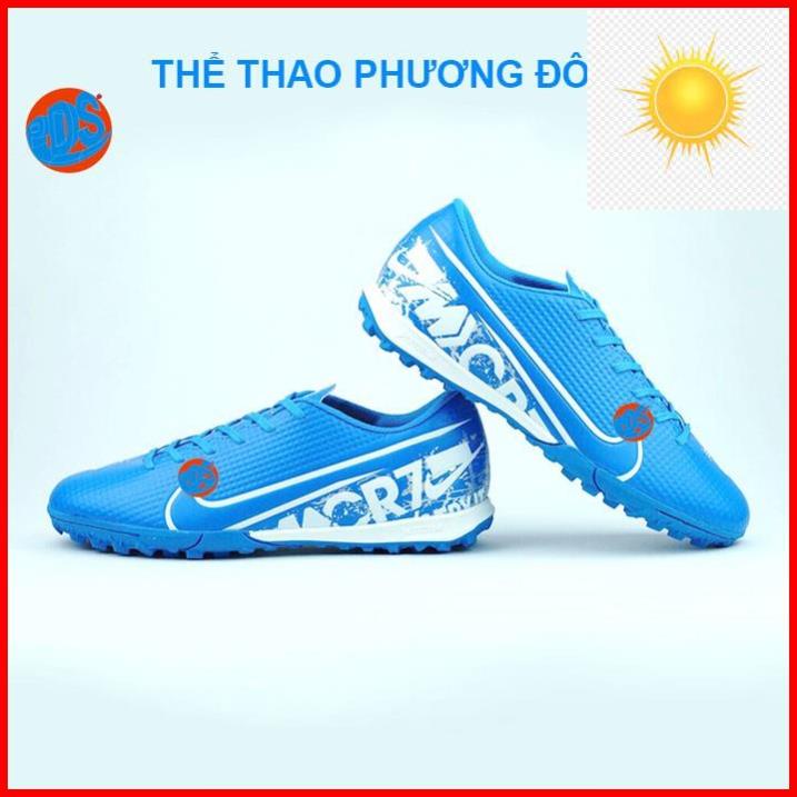 🚴 Giày đá bóng giày đá banh sân cỏ nhân tạo MERCURI-X màu xanh chuối dạ quang, đã khâu mũi chắc chắn (Tặng kèm vớ) 🚴