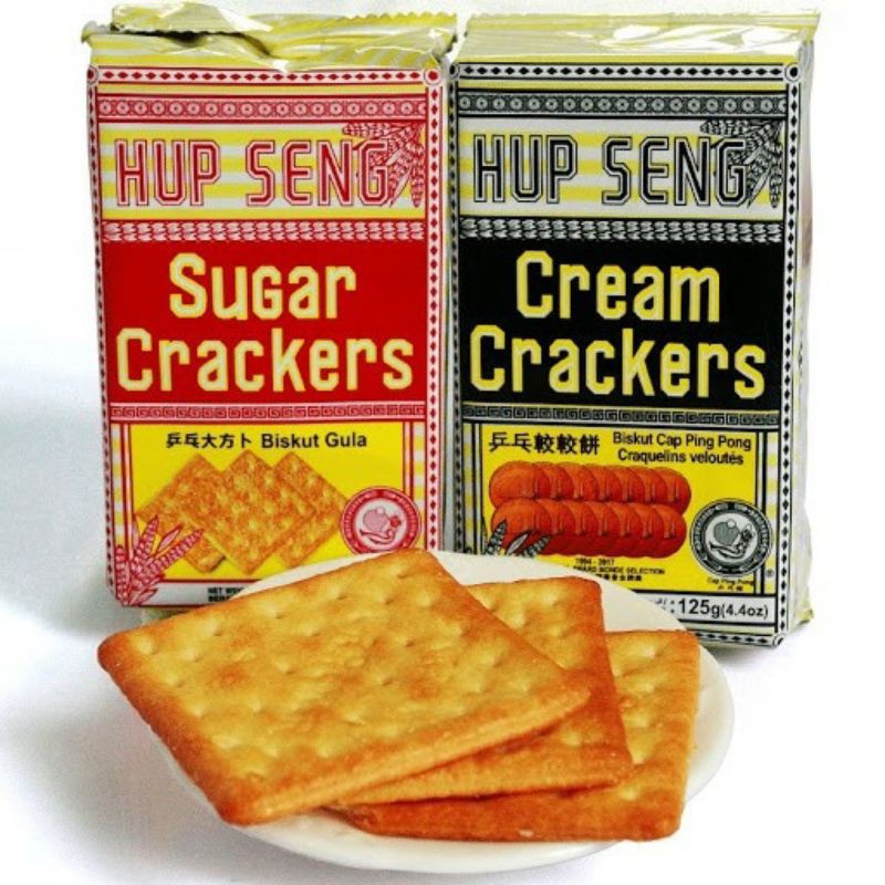 Bánh Lúa Nhí Hup Seng Cream Crackers (Gói 125g-xanh)