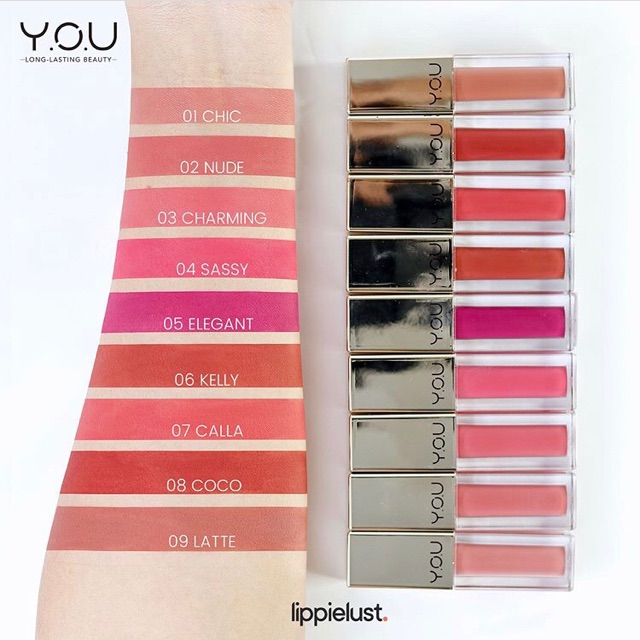 (hàng Mới Về) Son Kem Lì You Rouge Chất Son Mịn Như Nhung