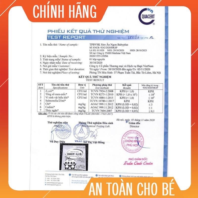 (chính hãng) Siro ăn ngon babyplus cho trẻ hết biếng ăn - tăng đề kháng - tiêu hoá khỏe hết táo bón - tăng cân đều