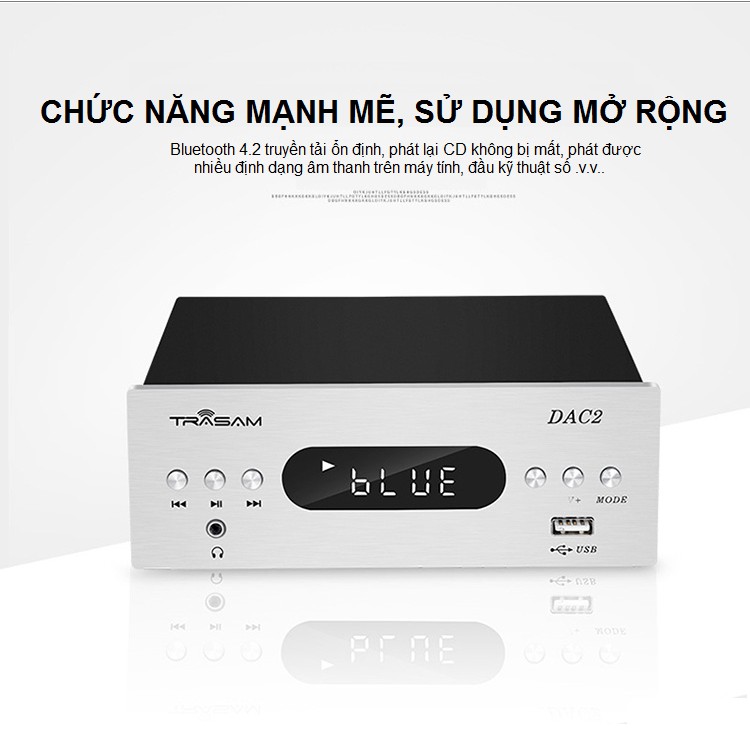 [Mã 44ELSALE2 giảm 7% đơn 300K] Bộ DAC giải mã TRASAM DAC 2 Bluetooth 24BIT/192KHZ