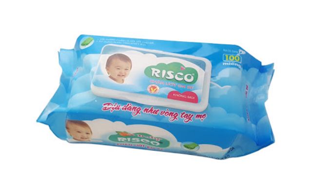 Khăn ướt baby Risco 100 tờ ko mùi 