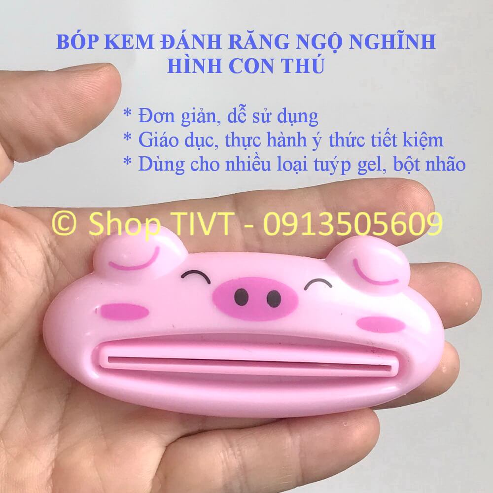 Dụng cụ ngộ nghĩnh bóp giúp tiết kiệm kem đánh răng, sữa rửa mặt, kem dưỡng da, … bóp, ép kem, gel trong ống nhựa-TIVT