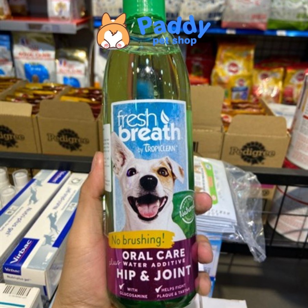 Dung Dịch Vệ Sinh Răng Miệng Hỗ Trợ Sức Khỏe Chó Mèo Tropiclean 473ml