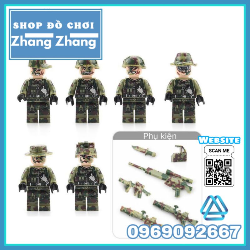 Đồ chơi Xếp hình lính đặc nhiệm biệt kích rừng Falcon Columbia Minifigures Sembo SB11102