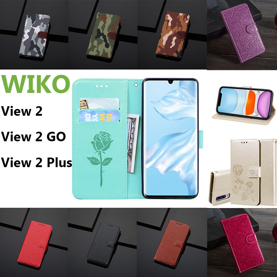 Bao da điện thoại nắp lật từ tính kiêm ví đựng thẻ chống rơi và giá đỡ Zoryer cho Wiko View 2 View 2 GO View 2 Plus
