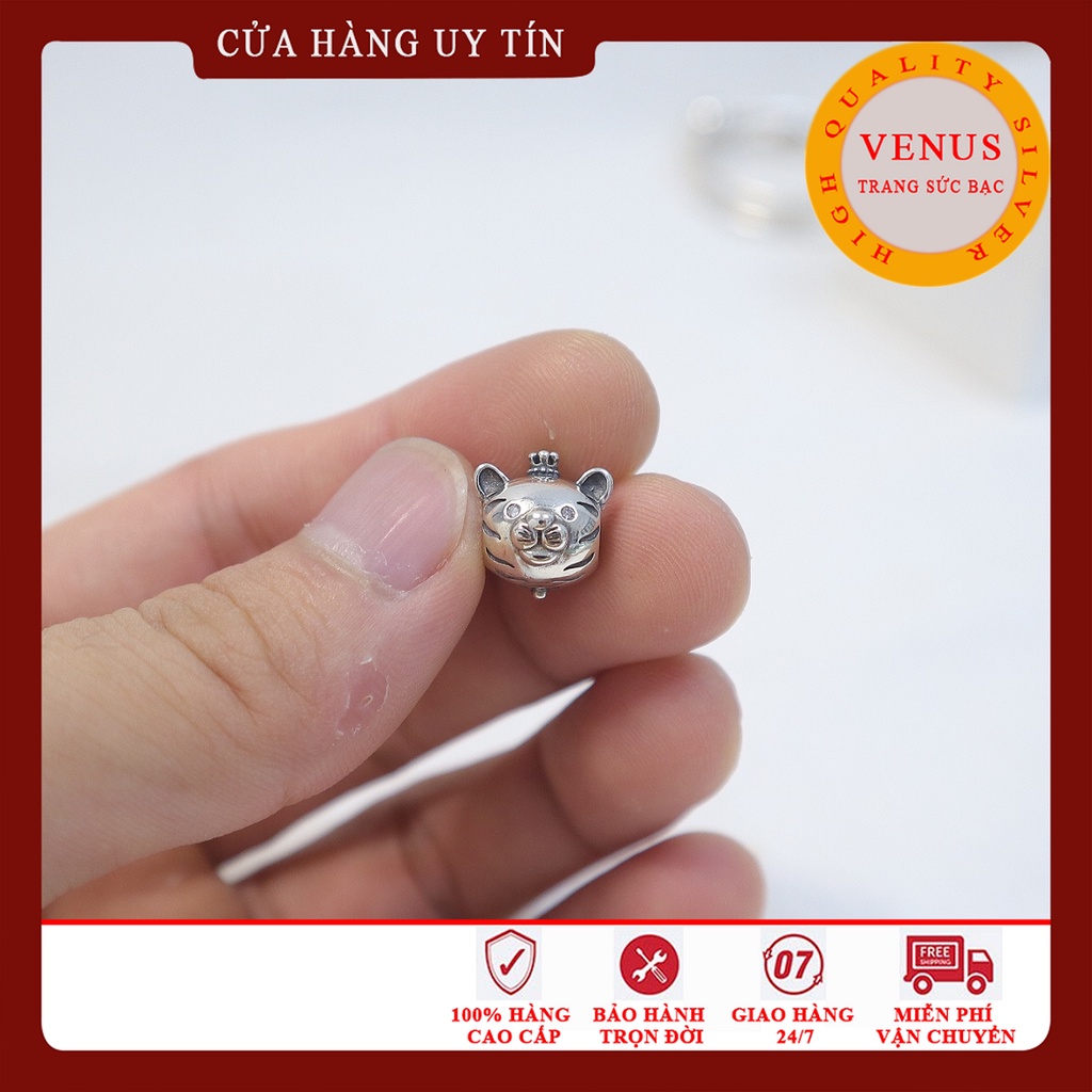 Charm cho bé tuổi Dần- Bạc 925 cao cấp- Trang sức bạc Venus
