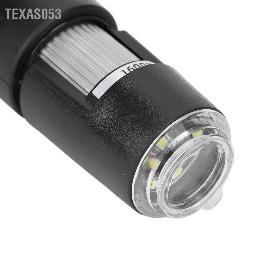 Hàng Sẵn Kính hiển vi kỹ thuật số WIFI không dây 1600X cầm tay siêu HD cho soi da soi tóc【Texas053】
