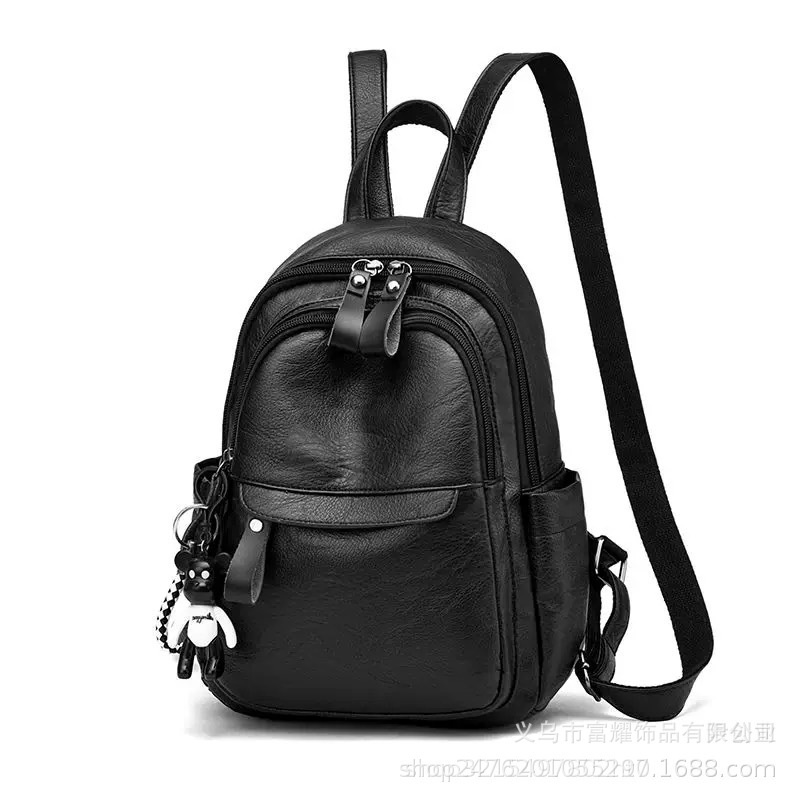 Móc khóa bearbrick bằng nhựa móc treo chìa khóa phụ kiện túi xách thời trang kèm dây da LK176