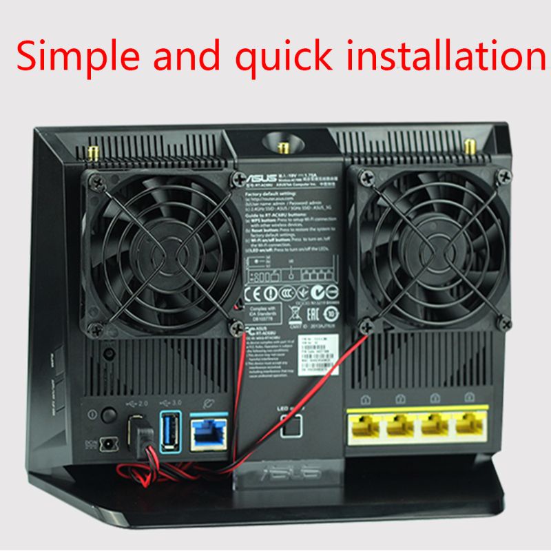 1 bộ quạt tản nhiệt USB cho bộ định tuyến A-SUS RT-AC68U/AC86U/AC87U/R8000/AC5300 | BigBuy360 - bigbuy360.vn