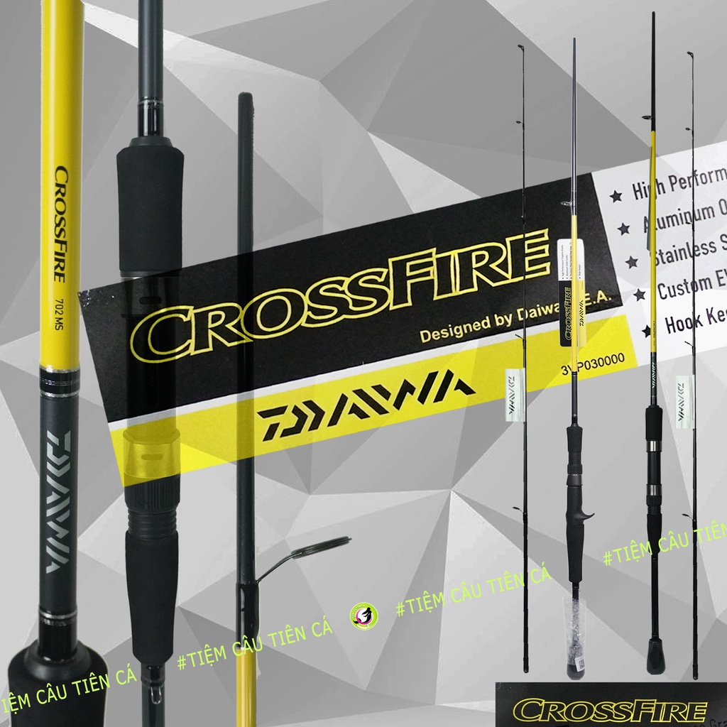 Cần câu lure chính hãng Daiwa, DAIWA CROSSFIRE chuyên lure cá lóc, chuối...
