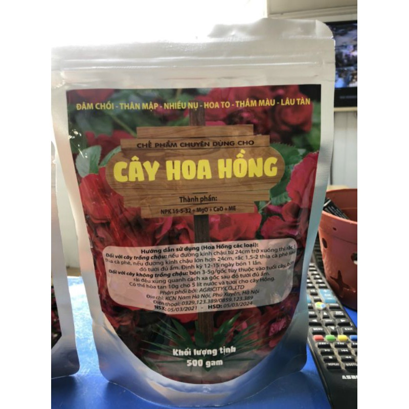 Phân bón chuyên dùng cho Cây Hoa Hồng (500gram)
