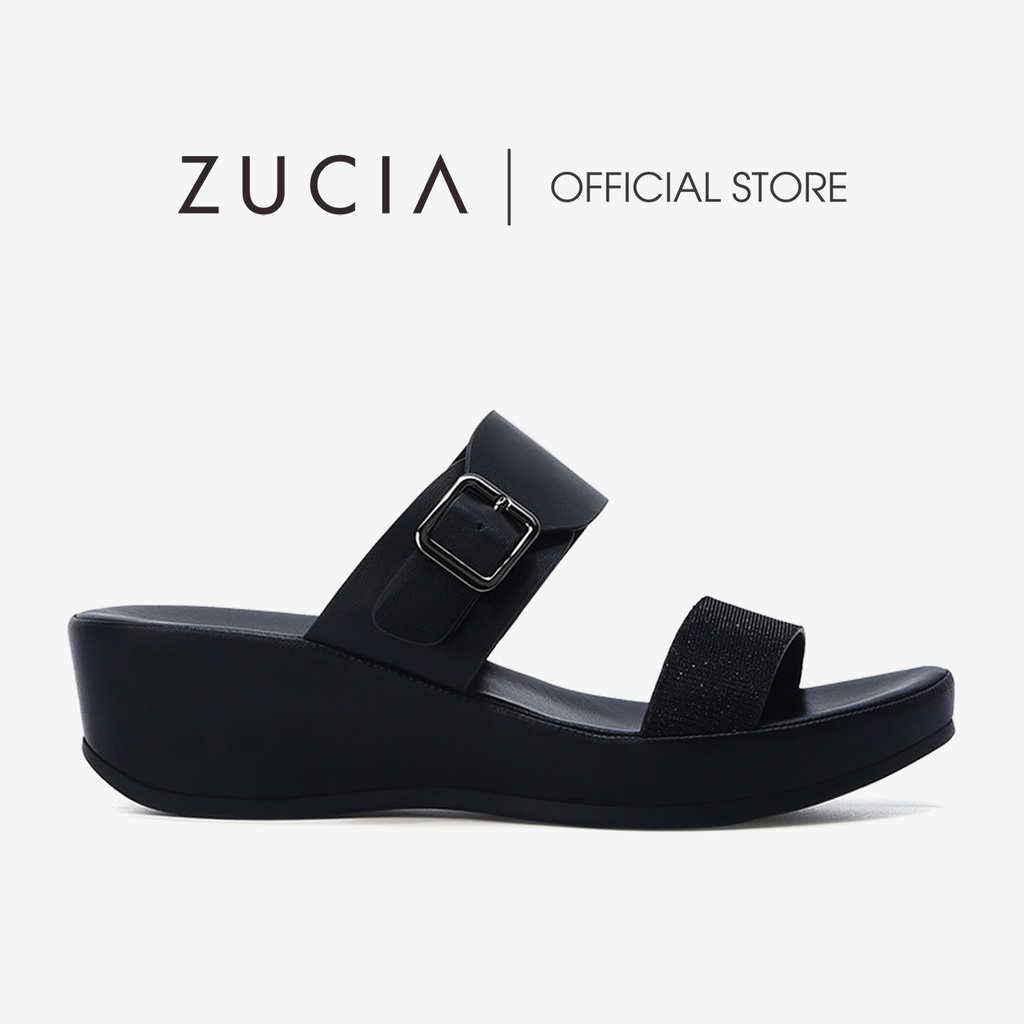 Dép xuồng nữ Zucia thiết kế 2 quai ngang vững chắc siêu nhẹ tôn dáng cao 5cm - DRX56