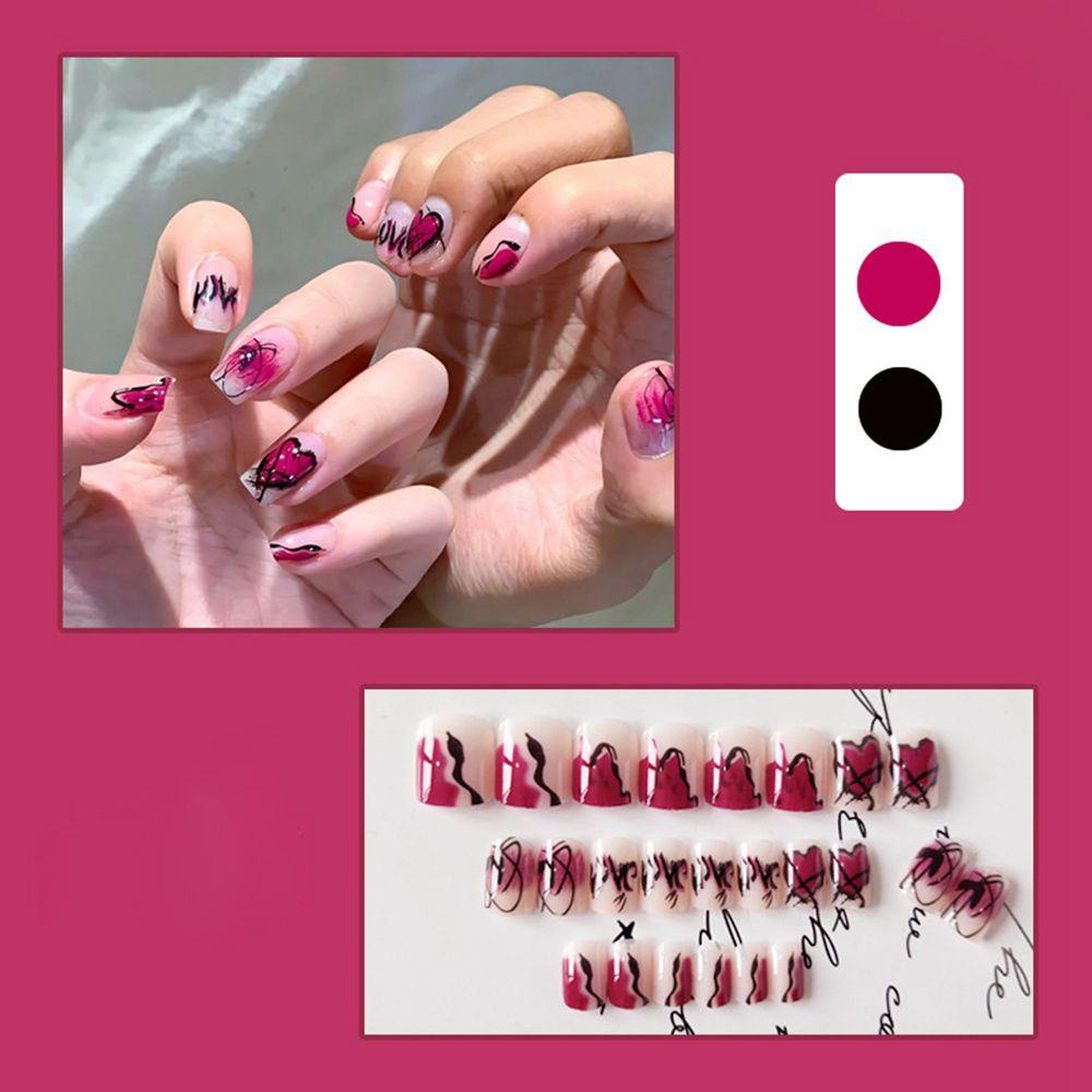 Hộp 24 Móng Tay Giả Ngắn Che Phủ Toàn Diện Chất Lượng Cao MIHAN1