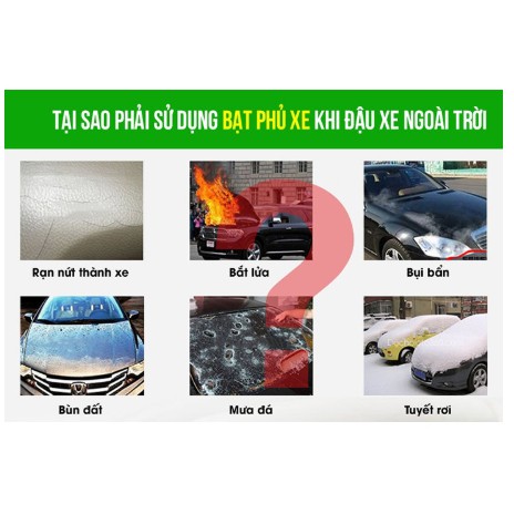 Bạt phủ xe ôtô, bạt trùm ô tô bạt phủ xe hơi ZENUS - Tráng Bạc ( tặng khóa bạt )