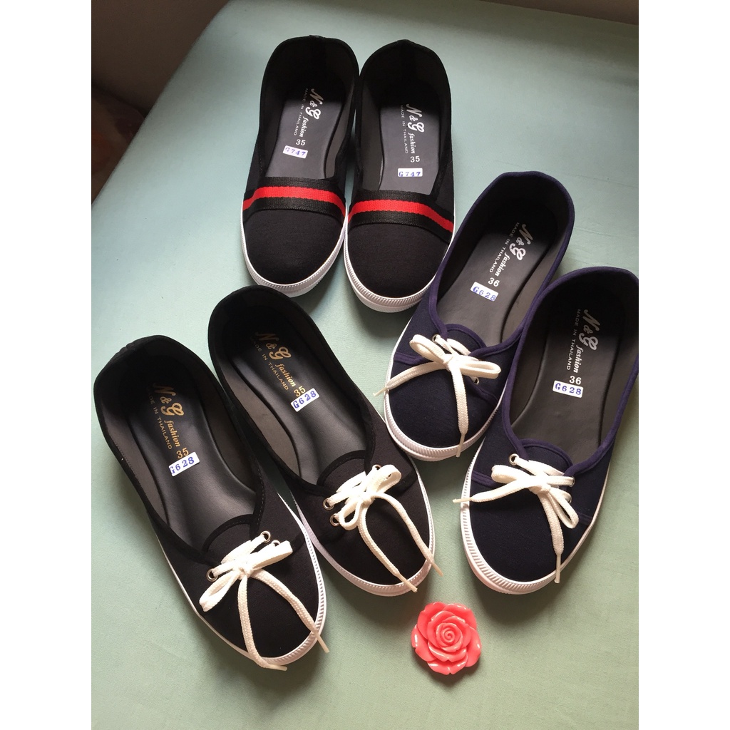 Giày búp bê Usa Cột dây giày bệt nữ Thái Lan