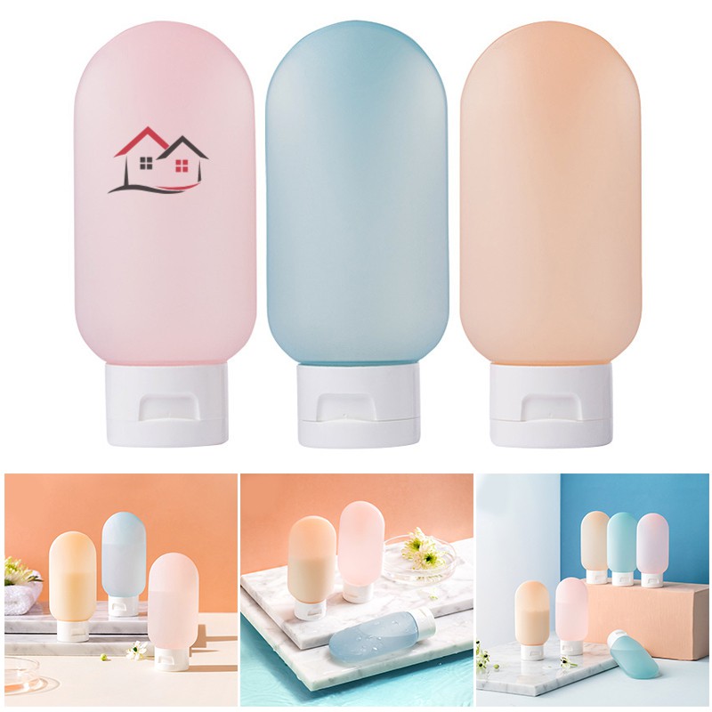 VN (Hàng Mới Về) Set 3 Tuýp Silicone Đựng Dung Dịch Mỹ Phẩm Khi Đi Du Lịch