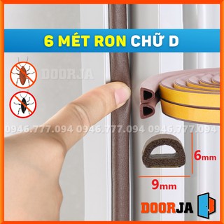 Giăng Cao Su Ron Chống Côn Trùng Chặn Cửa Chữ D Nẹp Khung Cửa Cao Su Cách Âm DOORJA