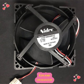 Quạt tủ lạnh DC 12v-3 dây- 3 cánh 9x9cm ( Dùng cho tủ lạnh)