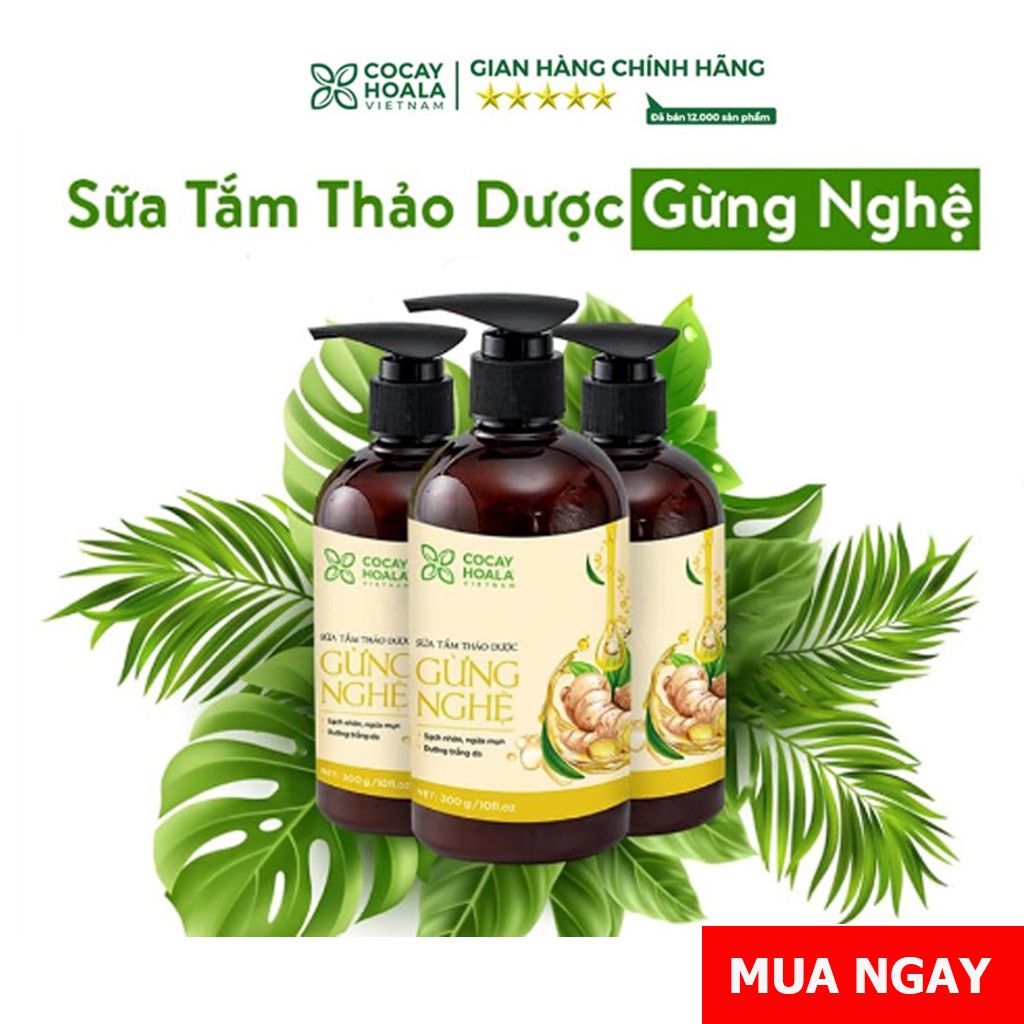 sữa tắm Tinh Dầu Gừng Cocayhoala 300ml, sữa tắm Thảo Dược chăm sóc da,giúp phục hồi da hư tổn, liền xẹo, xóa mờ vết thâm | BigBuy360 - bigbuy360.vn