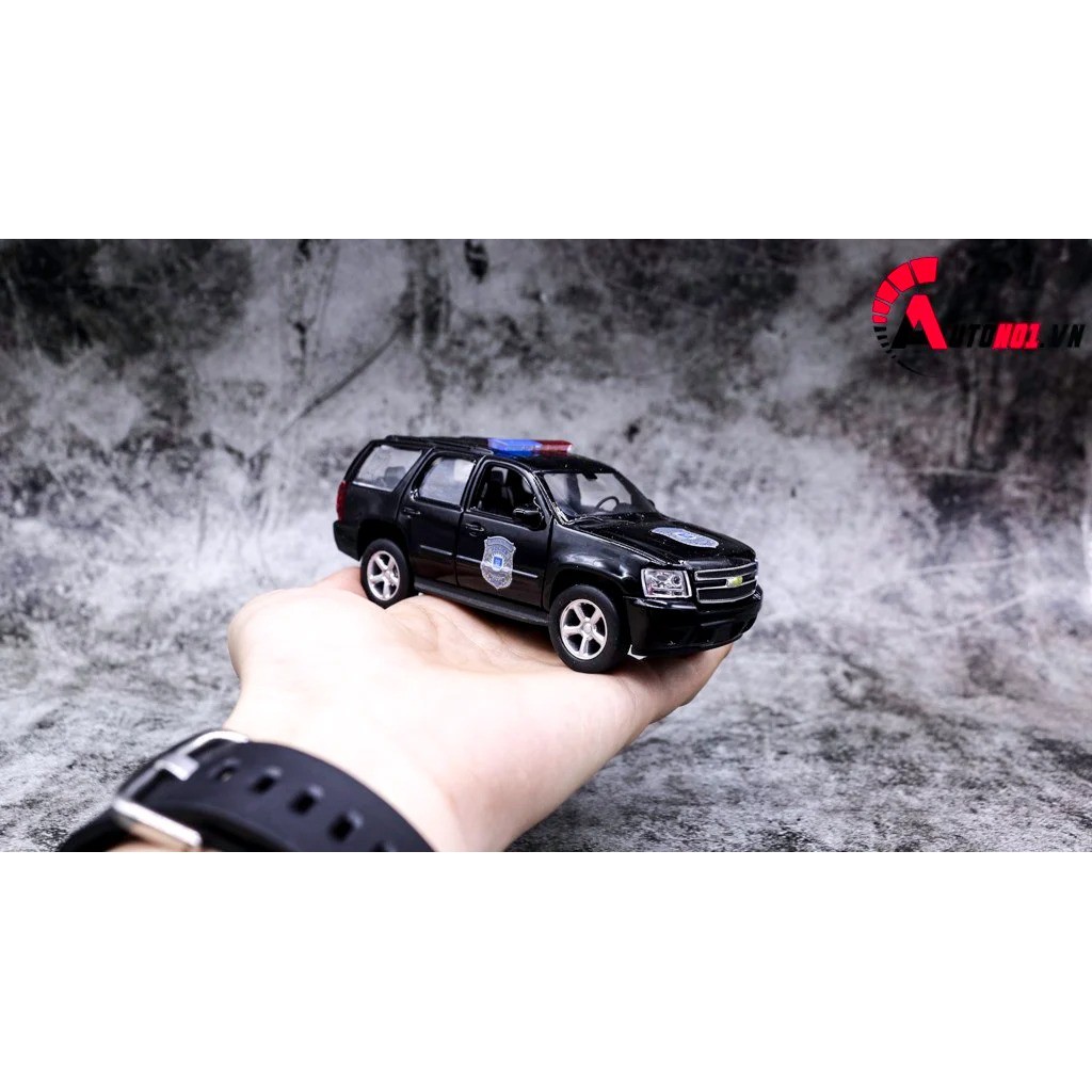 MÔ HÌNH XE CHEVY CHEVROLET TAHOE POLICE 2008 1:36 WELLY 4742