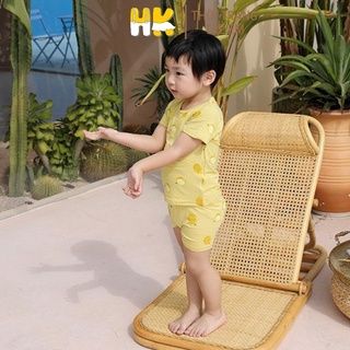 Bộ quần áo Minky mom Quảng Châu cộc tay pettit thun lạnh hoa quả cho bé trai và gái - HK KIDS (size 120-130)