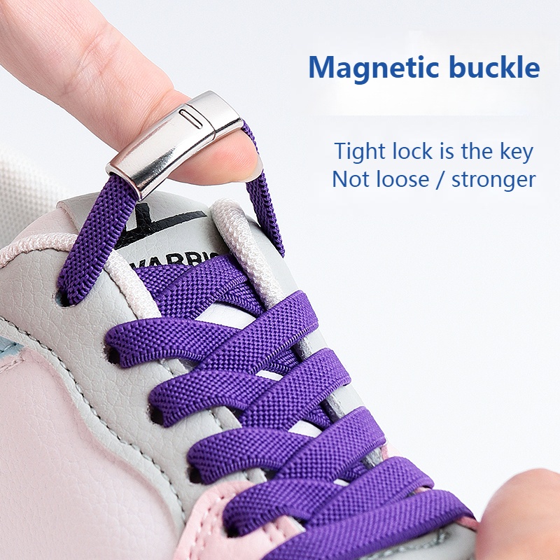 1 Cặp Dây Giày Thể Thao 8MM Bằng Cao Su Co Giãn Dành Cho Người Lớn Và Trẻ Em