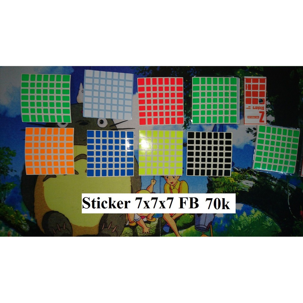 Phụ kiện Rubik Sticker Rubik 22, 44, 55, 66, 77, 99