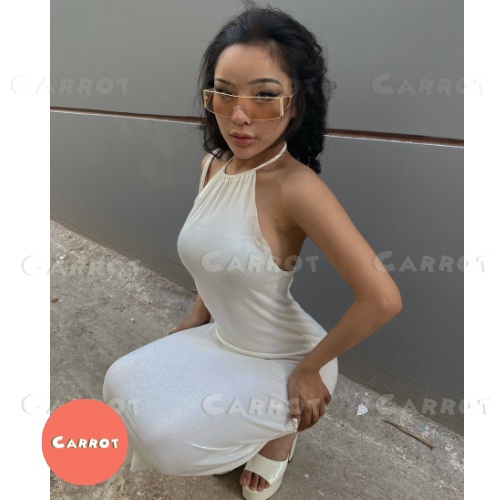 Đầm maxi hở lưng 2 dây ôm body sexy tôn dáng phong cách cổ điển gợi cảm cho nữ carrotxinhdep