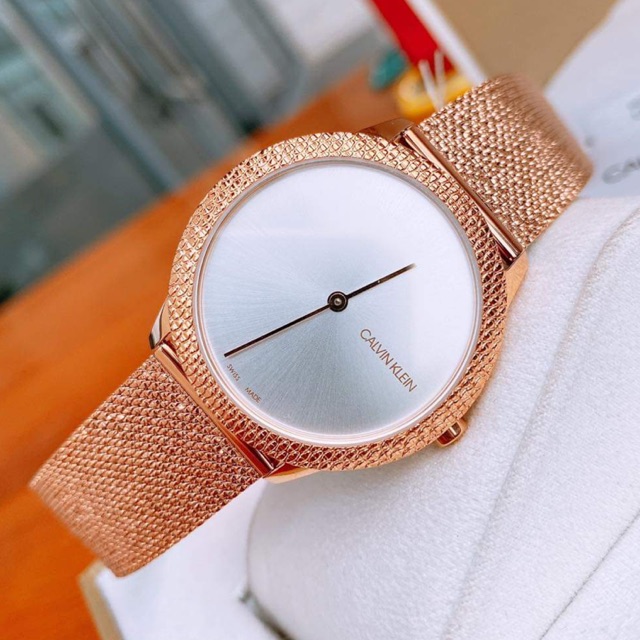 Đồng hồ nữ Thuỵ Sĩ Calvin Klein K3M22U26 rosegold dây thép size 35mm chính hãng