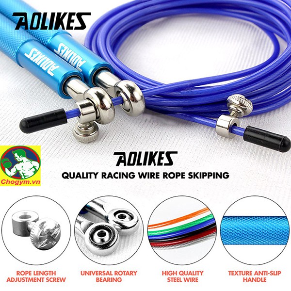 Dây Nhảy Tốc Độ 2m Jump Rope Aolikes Sợi Cáp Siêu Bền