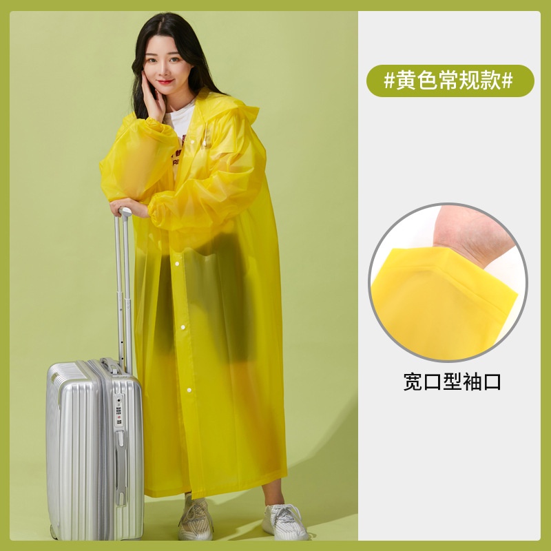 Áo Mưa Dáng Dài Eva Thiết Kế Nhỏ Gọn Dùng Một Lần Thời Trang Cho Người Lớn