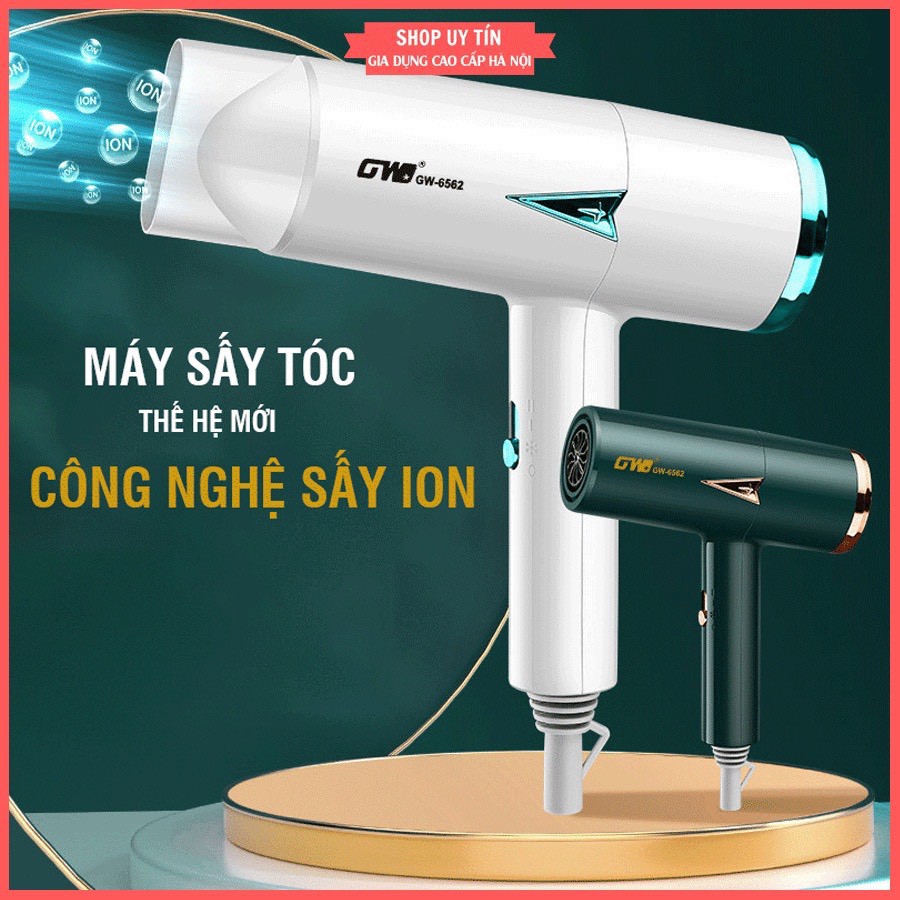 Máy Sấy Tóc 2 Chiều Nóng Lạnh Tạo Kiểu Công Suất Lớn, đa chức năng-  Kiểu dáng mới GW6544, gấp gọn tiện lợi!