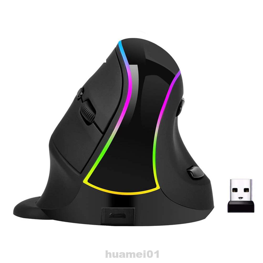 Rechargeable Vertical Wireless Mouse Silent Fashion Home Office With USB Receiver 4 Adjustable DPI For Mac