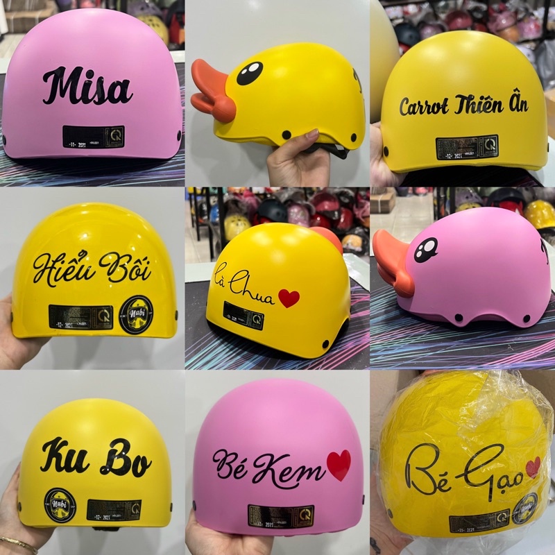 Mũ bảo hiểm cho bé siêu đáng yêu