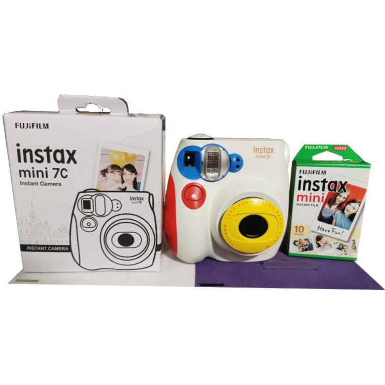 Máy ảnh Fuji Polaroid mini7C đánh lừa mini 7s chính hãng gói nâng cấp kèm Chân đế chụp Giấy