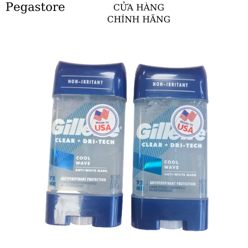 Lăn Khử Mùi nam Gillette Cool Wave Clear - Gel lăn nách nam Gillette 107g