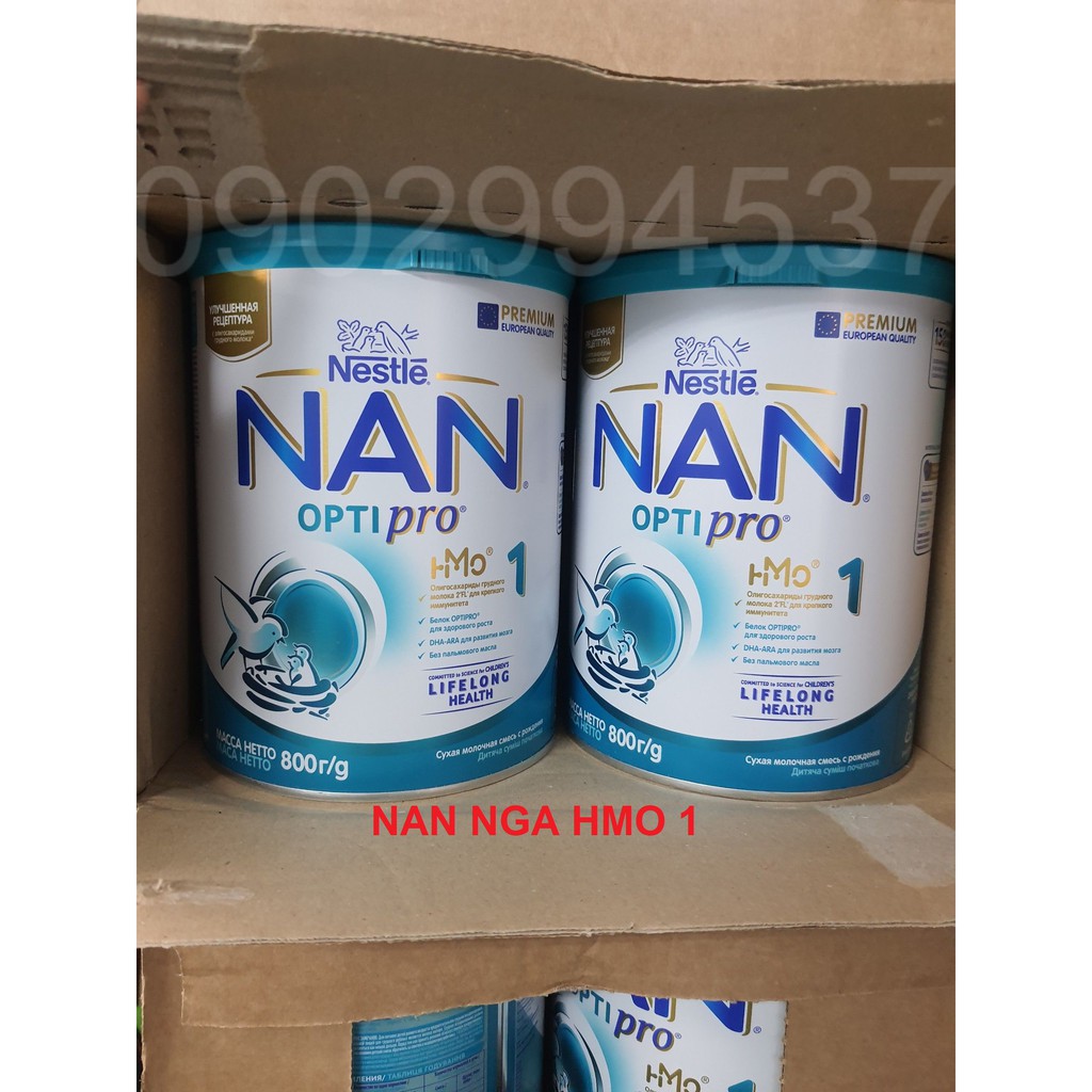 Sữa bột Nan Optipro Nga hộp 800gr mẫu mới đủ số