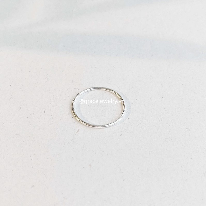 [Bạc] Nhẫn trơn Midi Grace Jewelry