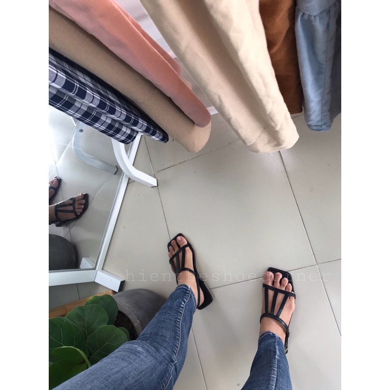 Giày sandal bệt tigish đế đúc da mềm