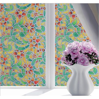 DECAL 1M PVC giấy dán kính mờ ( KHỔ 45CM ) – HOA CỔ ĐIỂN KK030