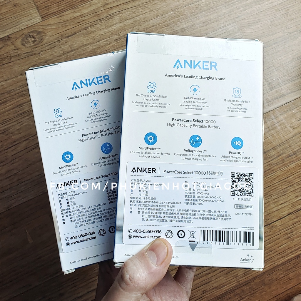 Pin sạc dự phòng Anker PowerCore select dung lượng 10000 mAh A1223