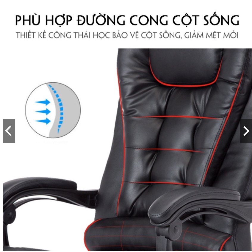 Ghế Giám Đốc Massage Ghế Văn Phòng Chân Xoay Có Gác Chân - Bảo Hành 1 Năm