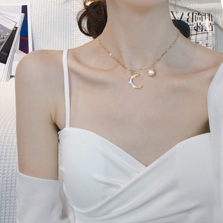 Dây chuyền mặt trăng khuyết phong cách Hàn Quốc mới