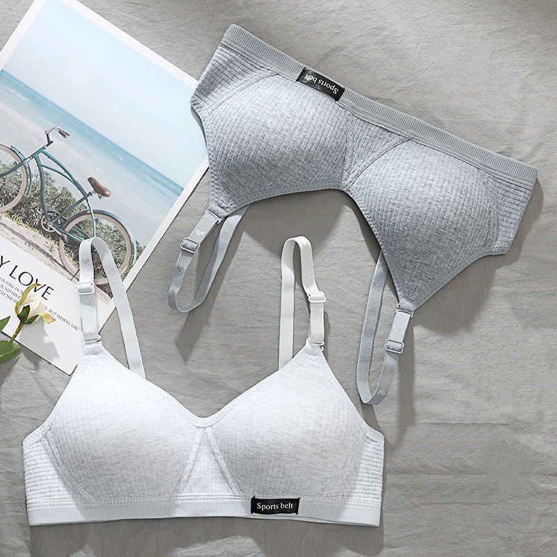 Phong cách mới cô gái cotton tinh khiết không có vòng thép áo ngực mỏng đồ lót phụ nữ | BigBuy360 - bigbuy360.vn